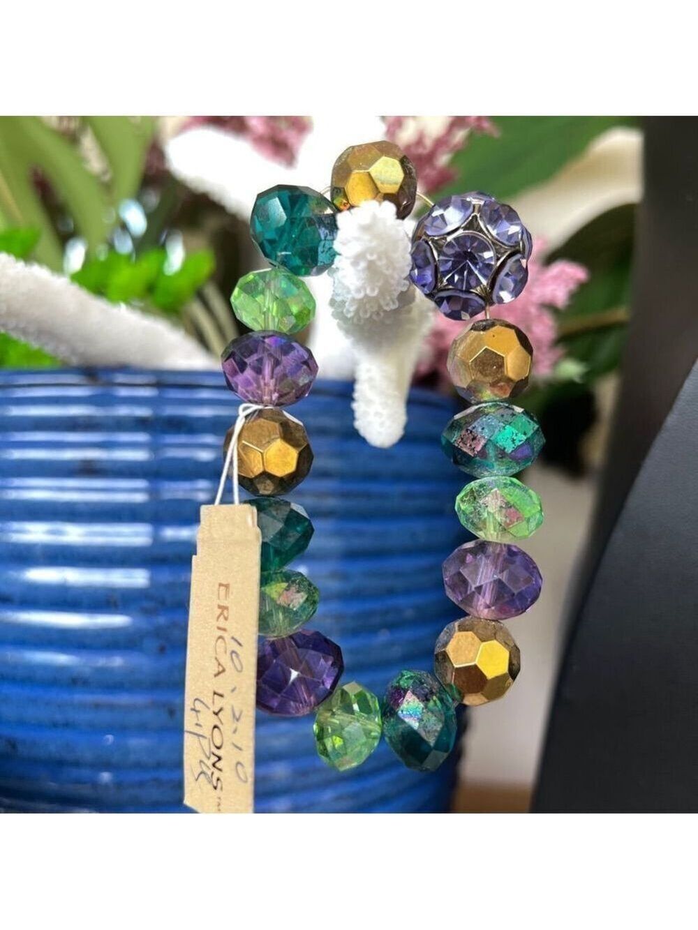 Jewel Tone Chunky Erica Lyons Fashion Bracelet $16ea / 3 for $25 - Picture 2 of 5